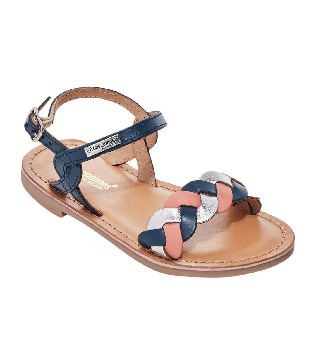Sandale Plate Cuir Enfant Les Tropeziennes Bonbon-5