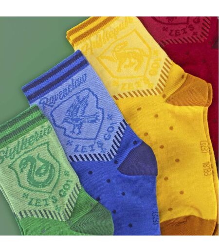4 Pack Novelty Harry Potter Houses Socks for Men and Women