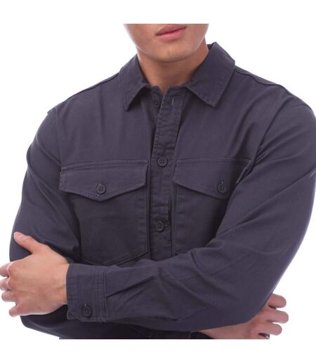 Mens Stretch Overshirt Navy Jack And Jones