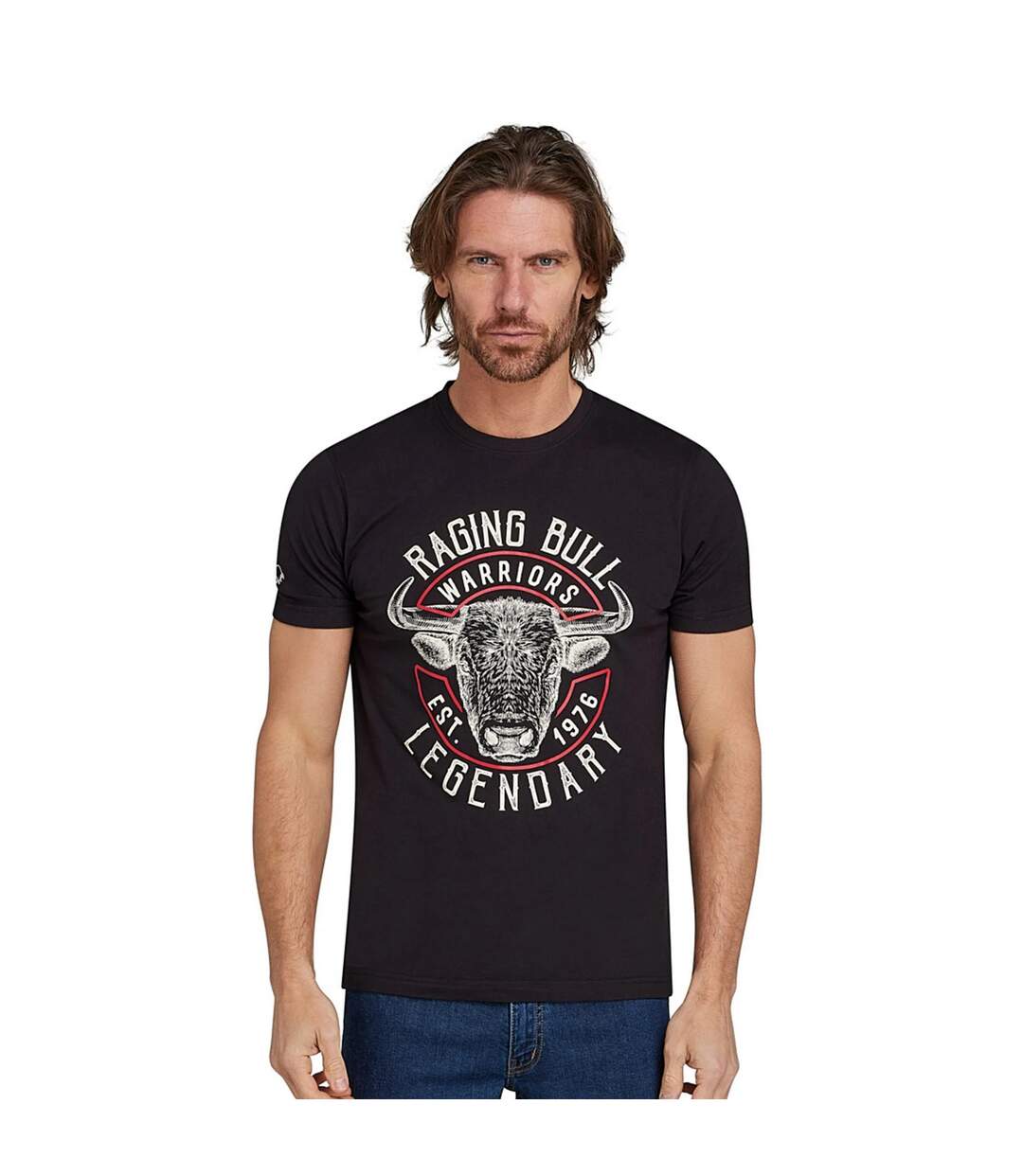 T-shirt warriors homme noir Raging Bull-4