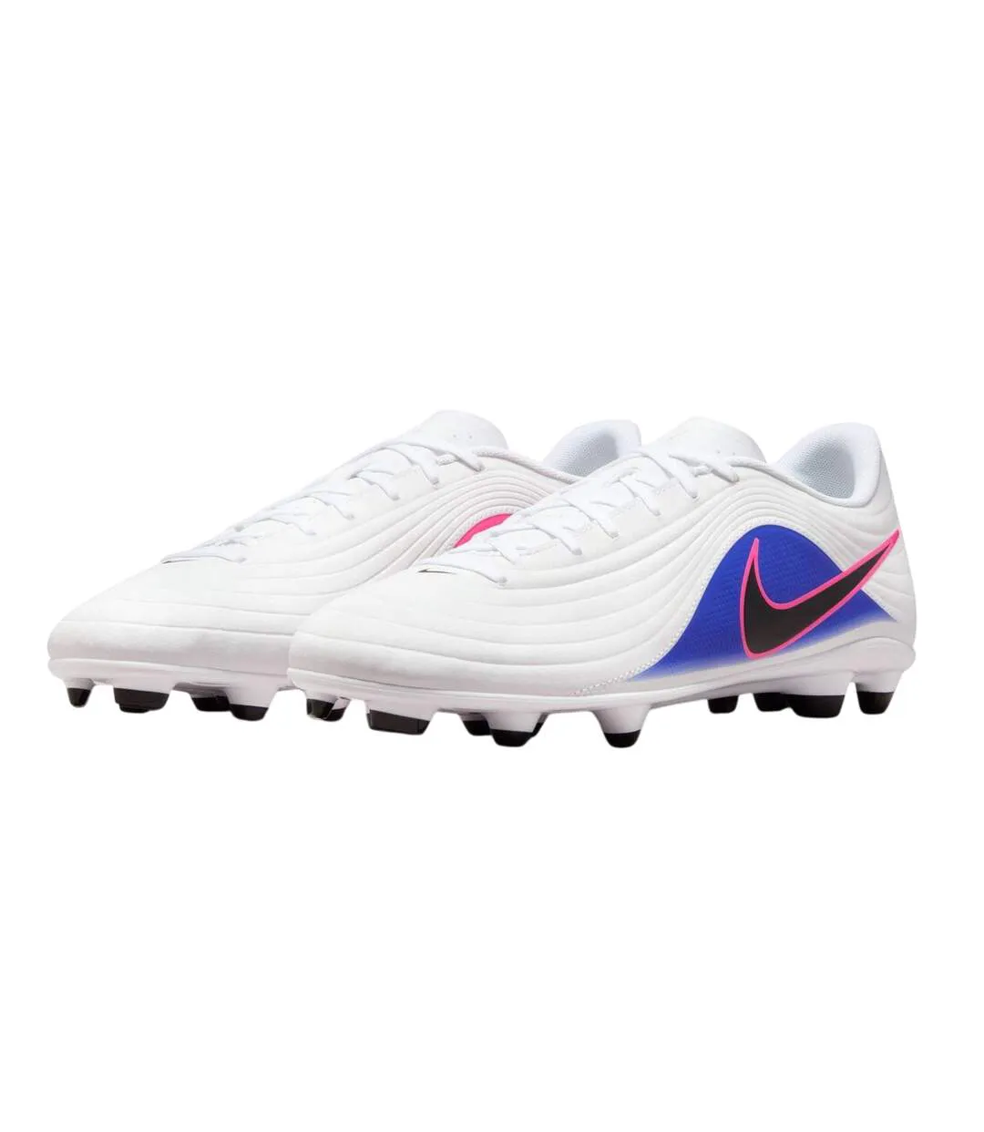 Chaussures De Foot Pour Terrain Ferme Tiempo Maestro Club Homme Bleu Blanc Rose Nike-4