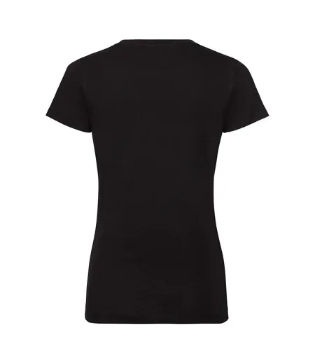 Womens/ladies Authentic Pure Organic Tee Black Russell
