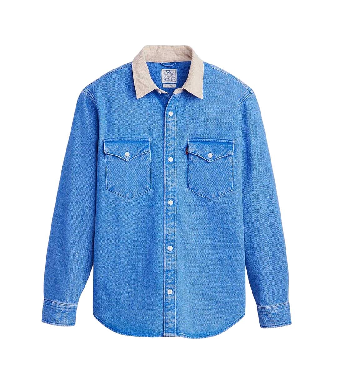 Surchemise Western Homme Vieux Bleu Délavé Levis-2