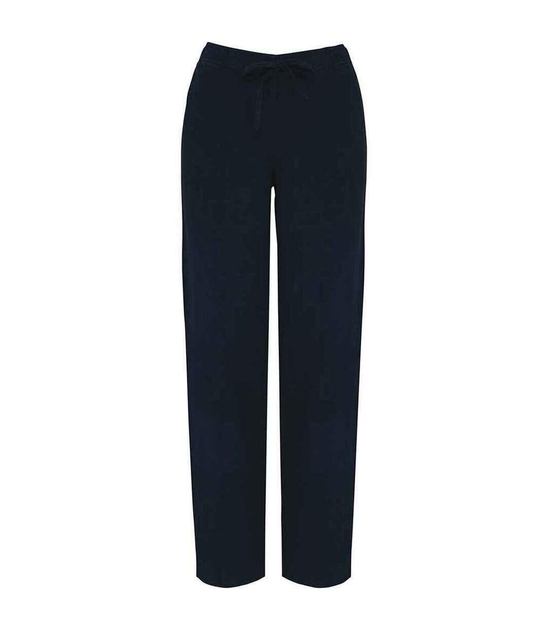 Womens/ladies washed trousers washed navy Spasso-1