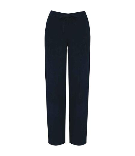 Womens/ladies washed trousers washed navy Spasso