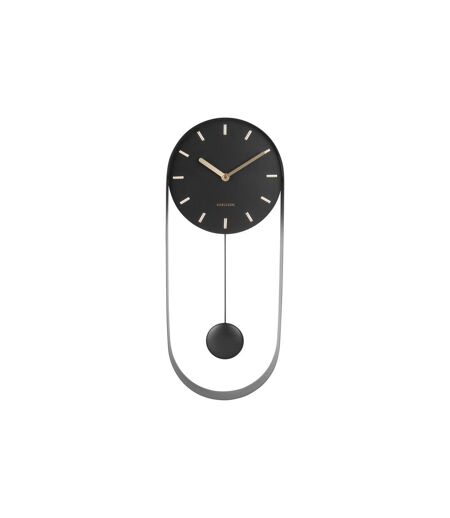Horloge à balancier pendulum design Charm - H. 50 cm - Noir