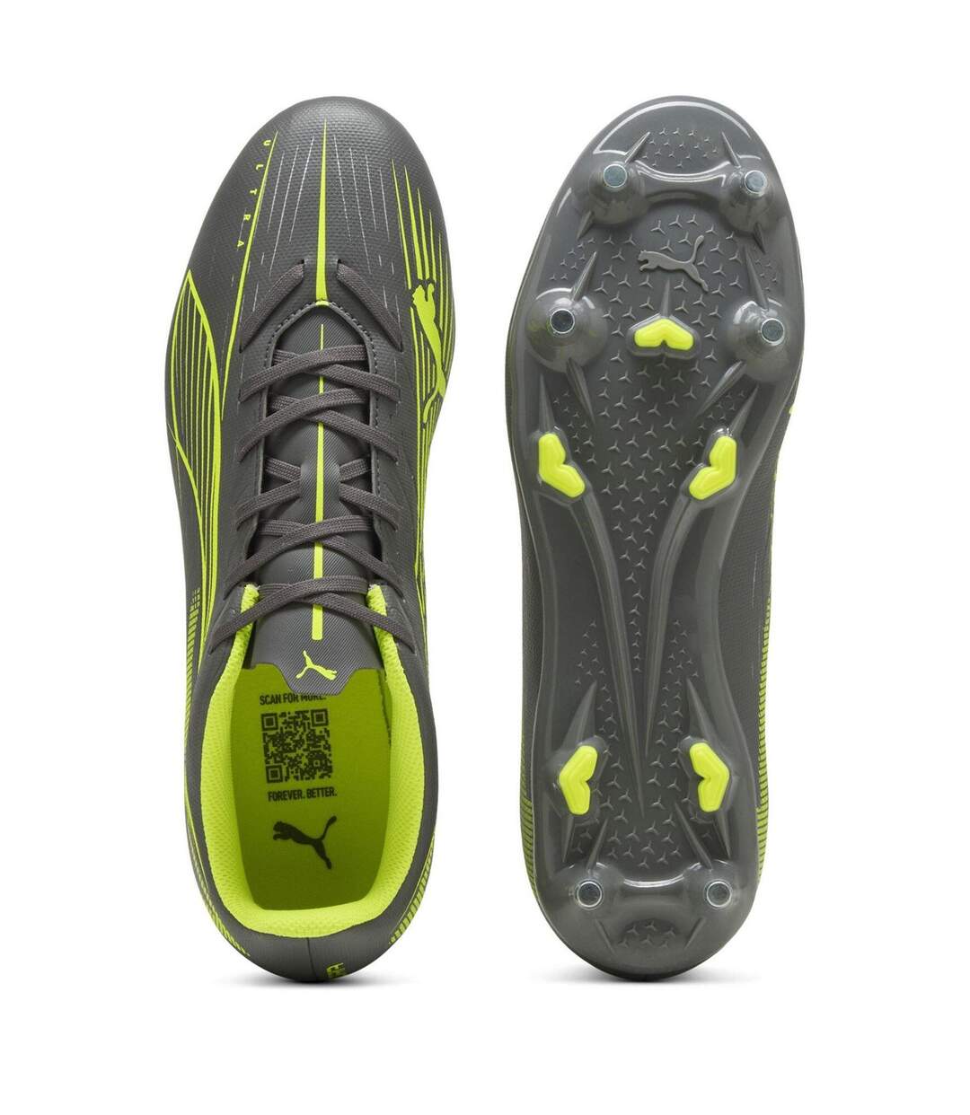 Mens Ultra Play Cleated Soft Ground Football Boots Matted Silver Puma-3