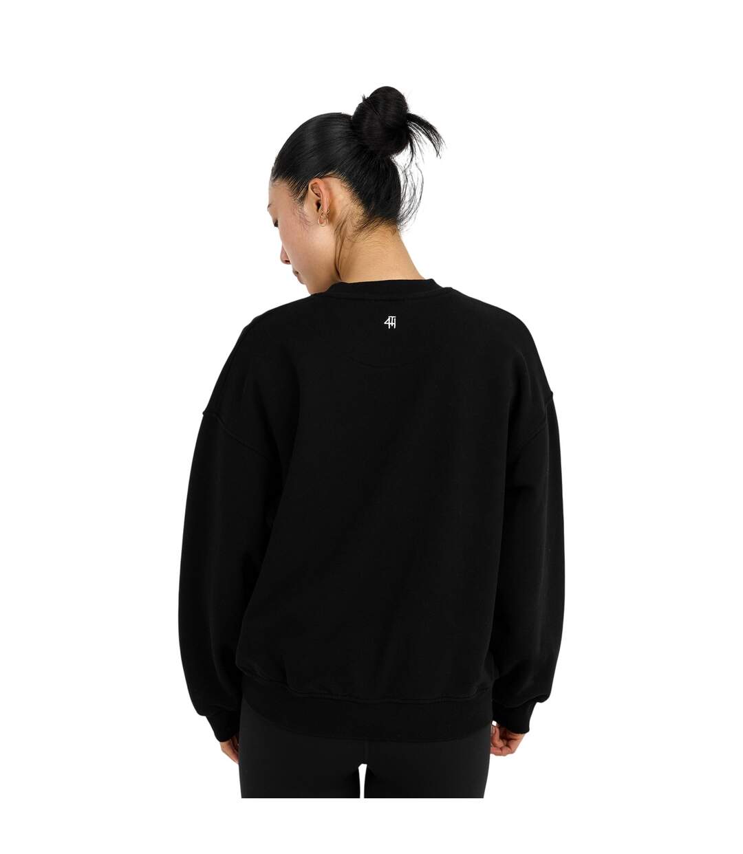 Womens/ladies Leon Logo Crew Neck Sweatshirt Black 4th & Reckless-4