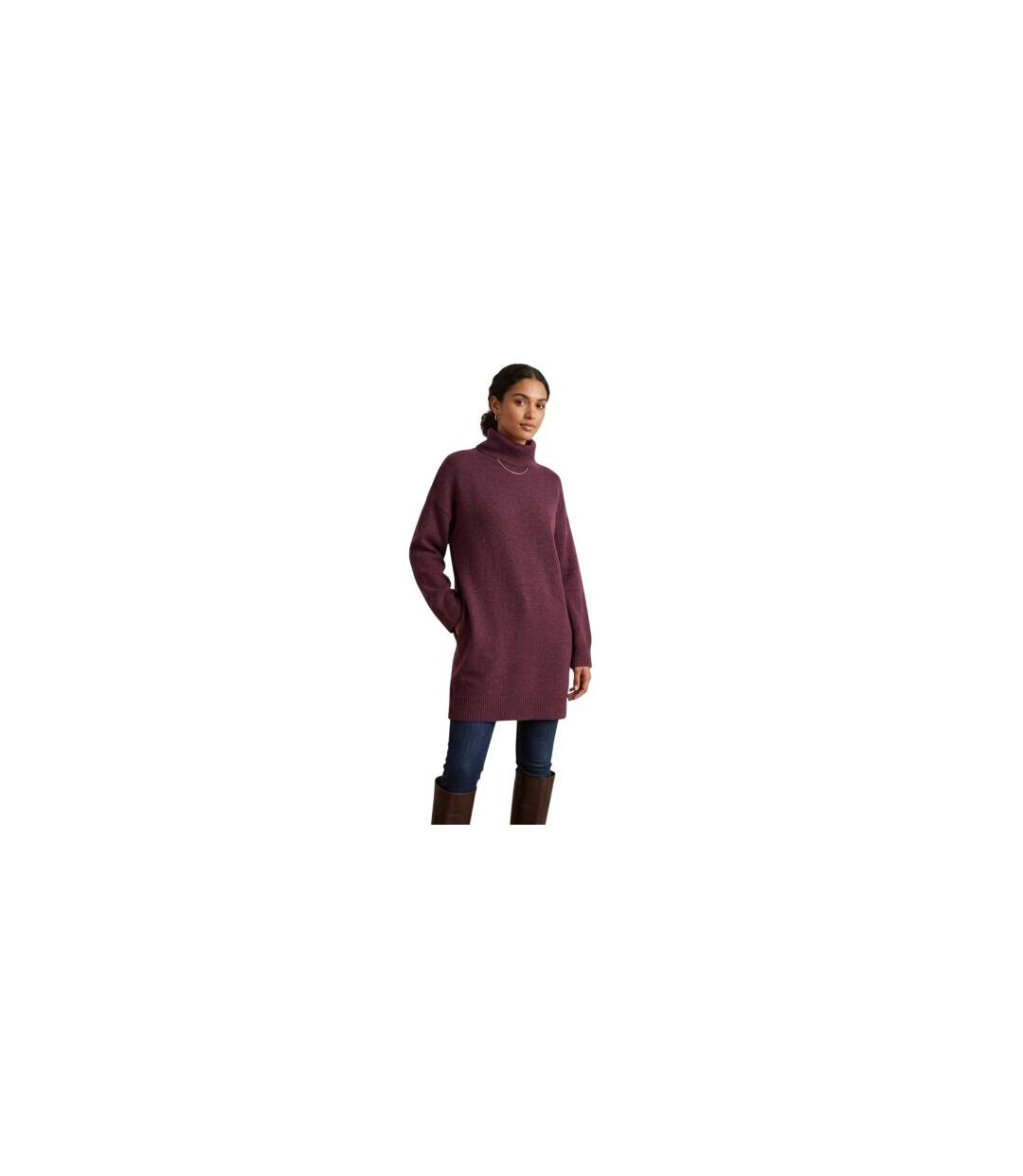 Robe-pull Femme Bordeaux Vero Moda-1
