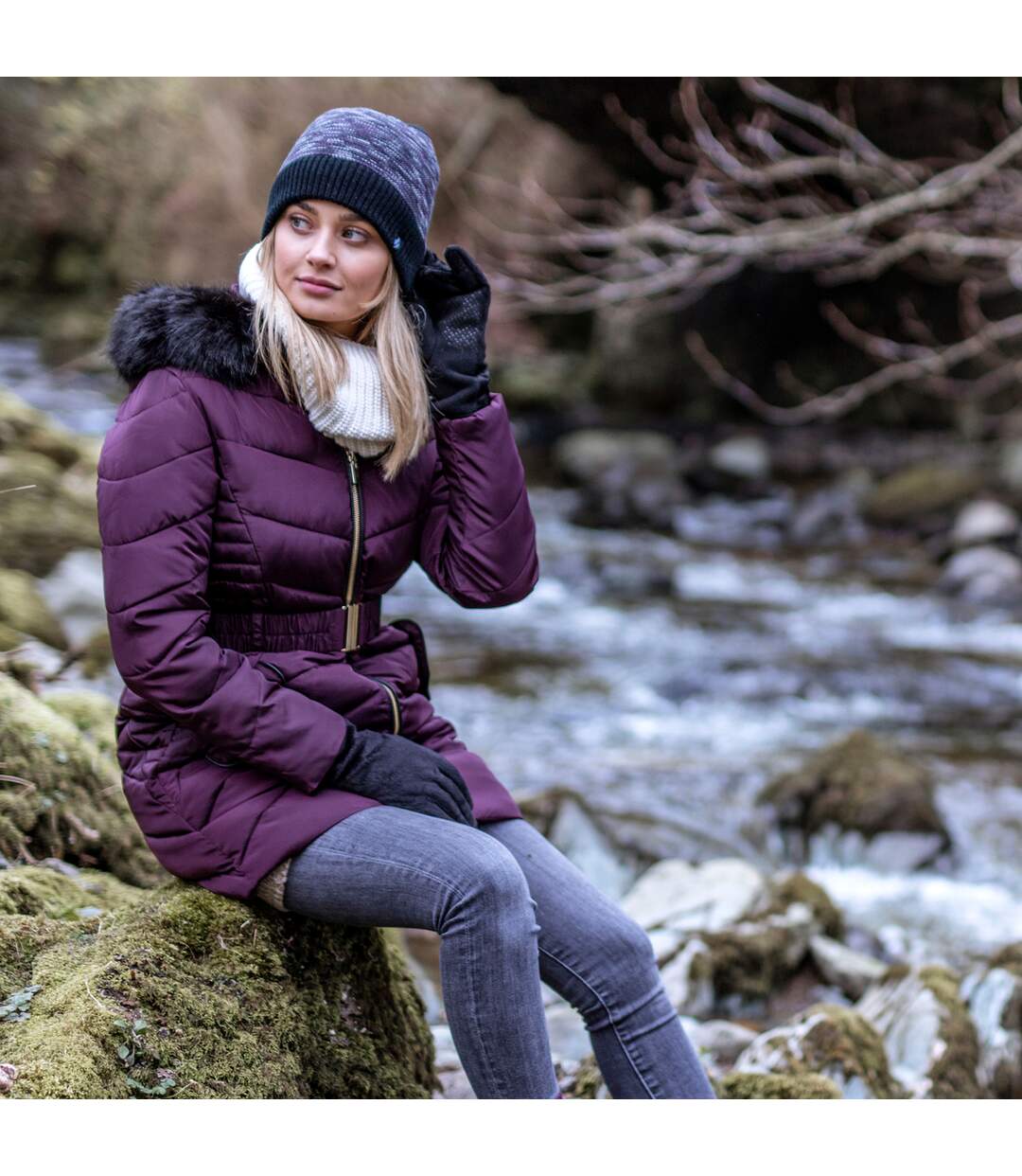 Ladies Thermal Knitted Beanie Hat for Winter-5