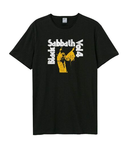 Unisex Adult Vol 4 Black Sabbath T-shirt Black Amplified