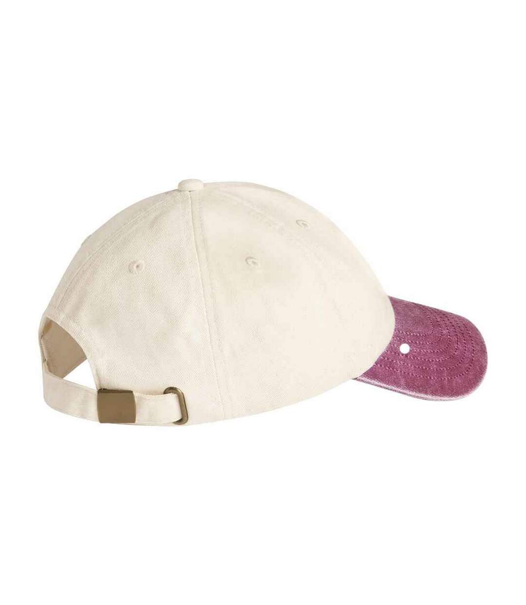 Casquette De Baseball Motif Contrasté Adulte Rouge Naturel Beechfield-2