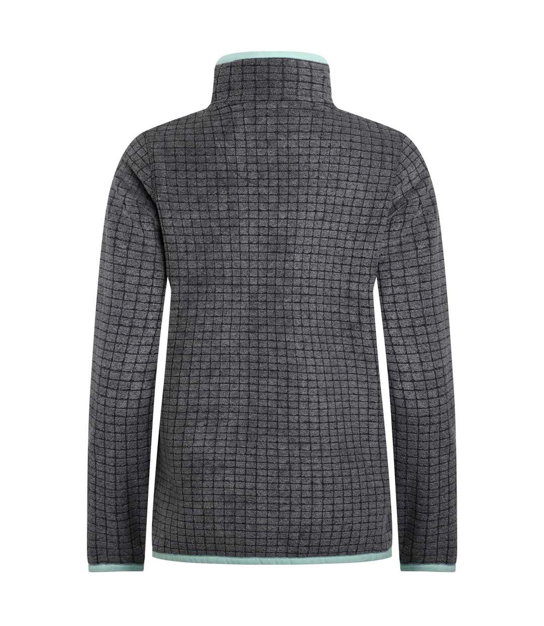 Womens/ladies tilly grid full zip fleece jacket navy Weird Fish-2
