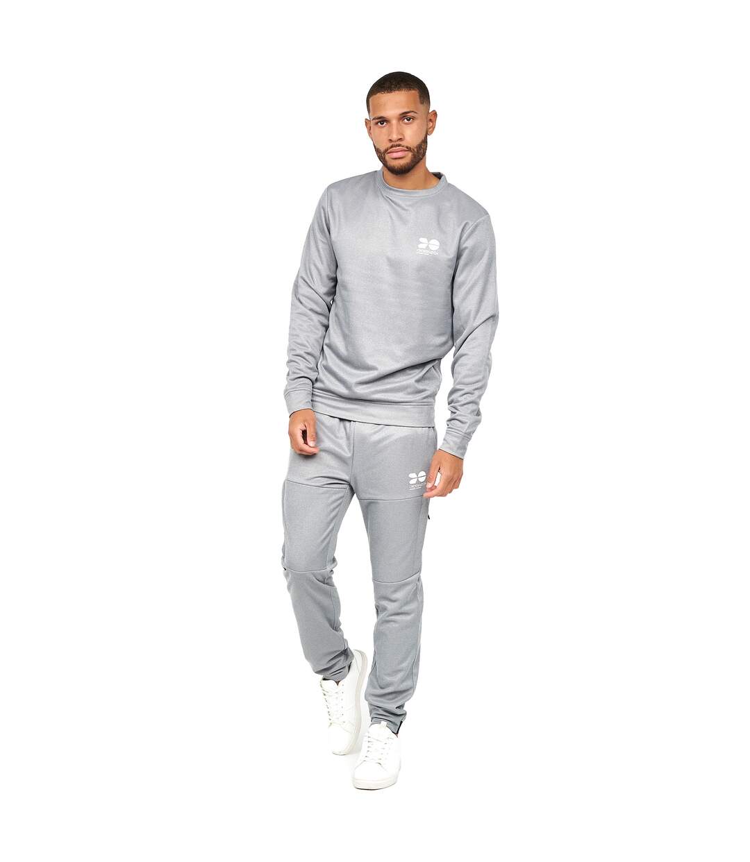 Haut de survêtement langtons homme charbon Crosshatch-4