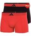Pack Of 2  Mens Active Flex Boxer Briefs  Red Black Adidas-2