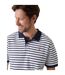 Polo Motif/style À Rayures Crail Homme Bleu Marine Blanc Saltwell-4