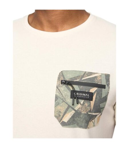 Mens Campbox T-shirt Off White Crosshatch
