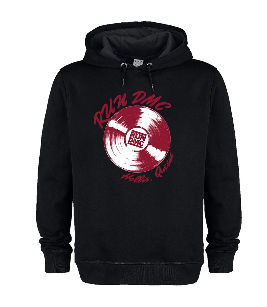 Sweat À Capuche Motif/style Run Dmc Record Adulte Noir Amplified-1