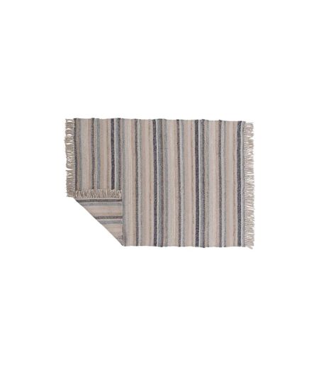 Tapis Déco en Laine Gudha 200x300cm Beige & Bleu