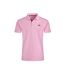 Mens miles pique organic polo shirt pink Weird Fish-1
