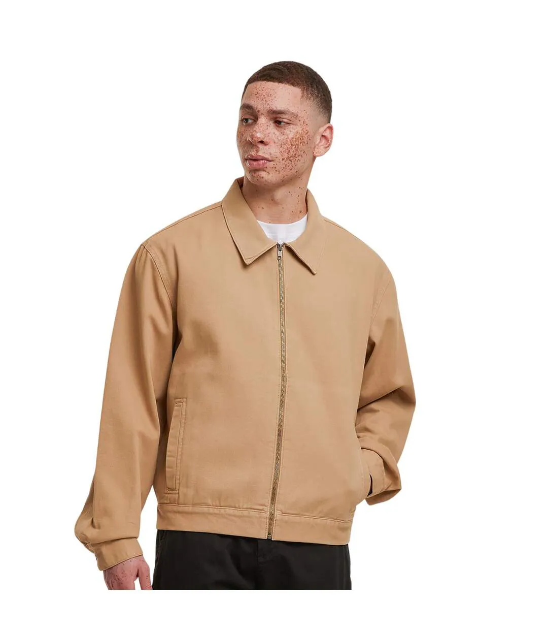 Veste Travail Basic Homme Beige Build Your Brand-3