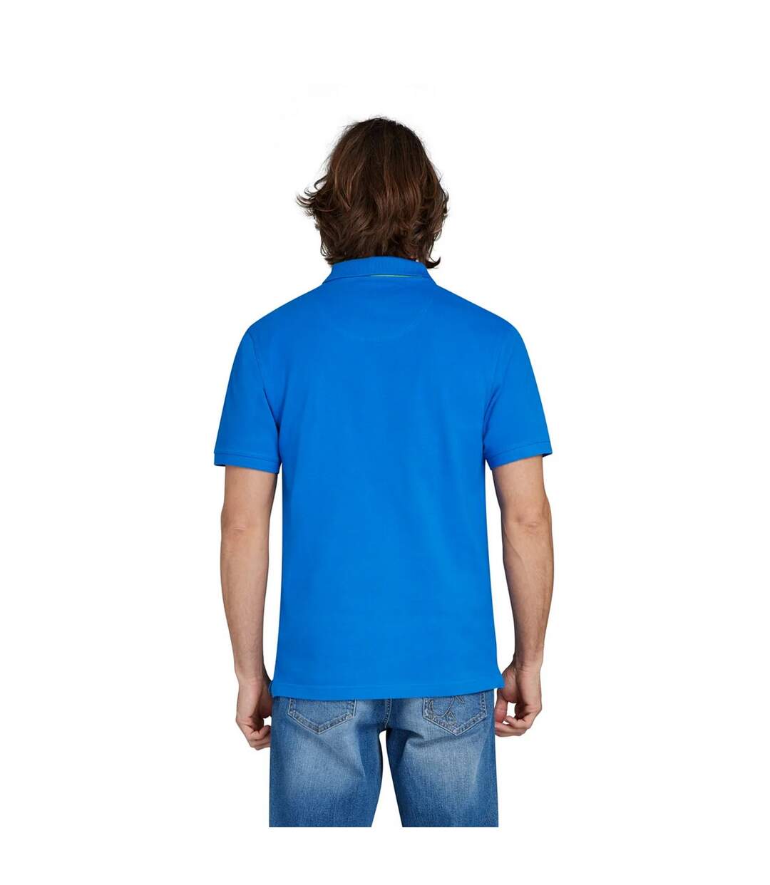 Mens Classic Organic Polo Shirt Cobalt Blue Raging Bull-2