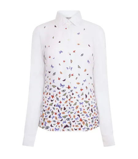 Chemise Motif/style Papillons Country Femme Blanc Musto