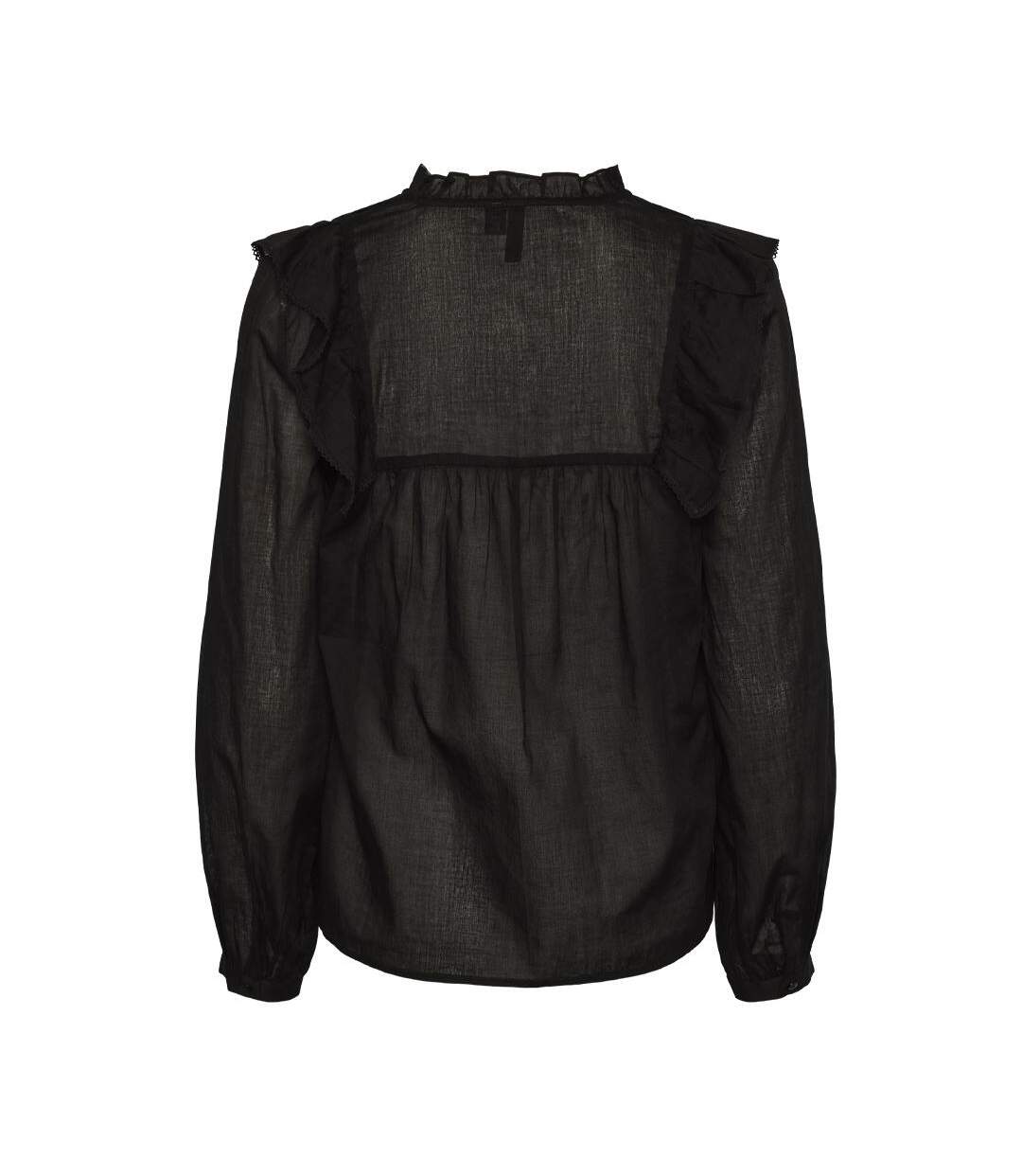 Blouse noir femme pieces makenna-2