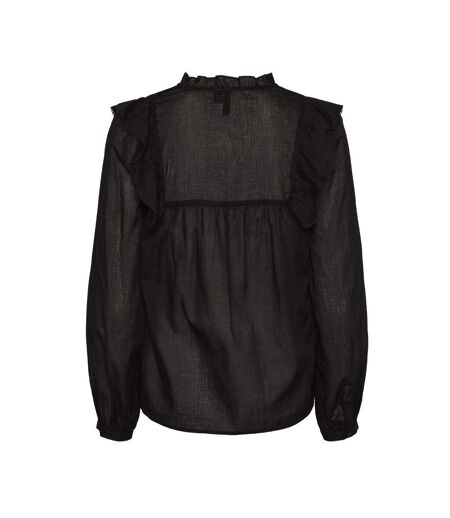 Blouse noir femme pieces makenna