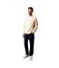 Mens Cable Knit Crew Neck Jumper Off White Burton-1