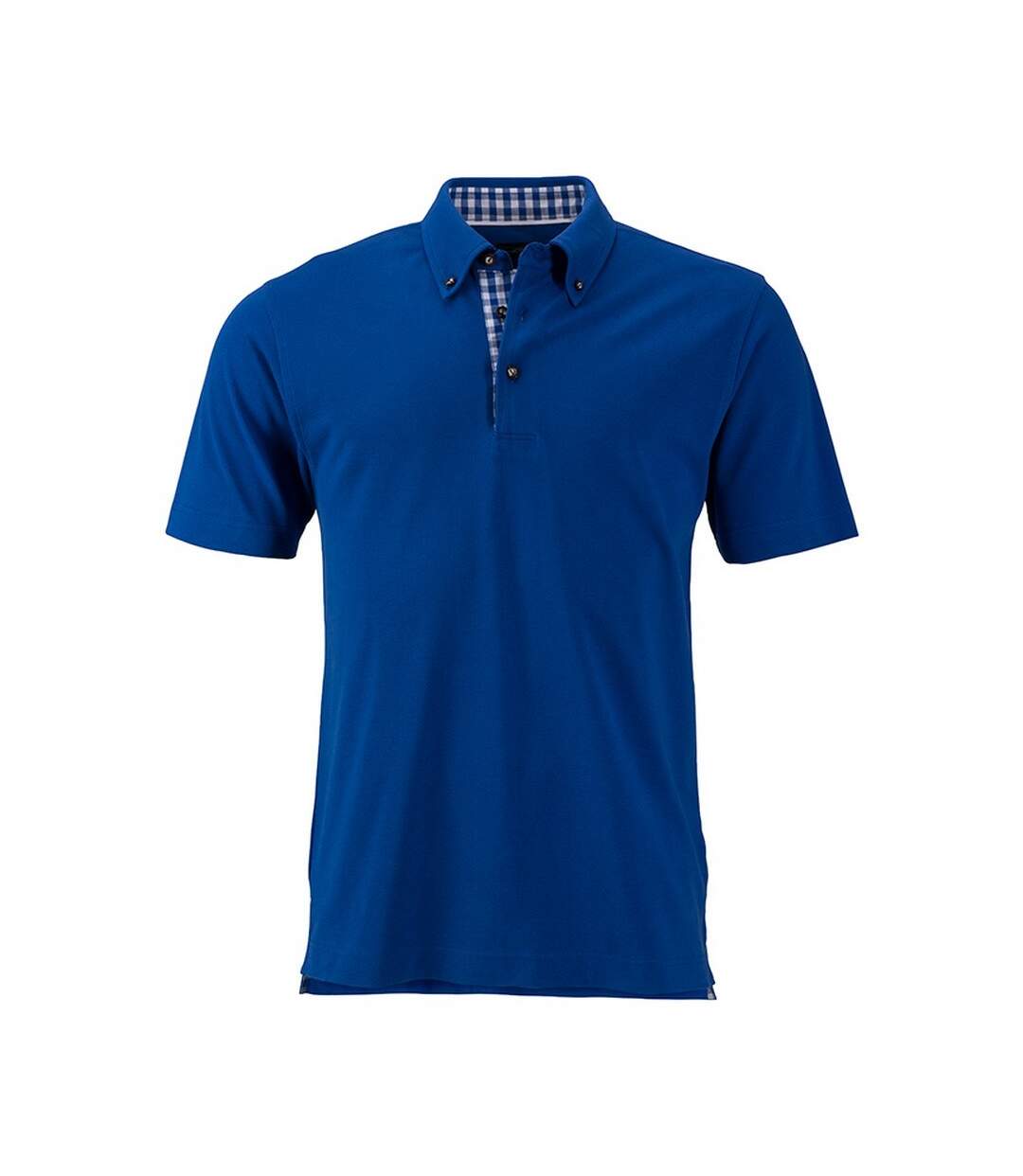 Polo Traditional Homme Bleu Roi Blanc James And Nicholson-1