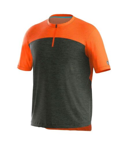 Maillot De Cyclisme Manches Courtes Sentiero Homme Vert Foncé Orange Bicycle Line