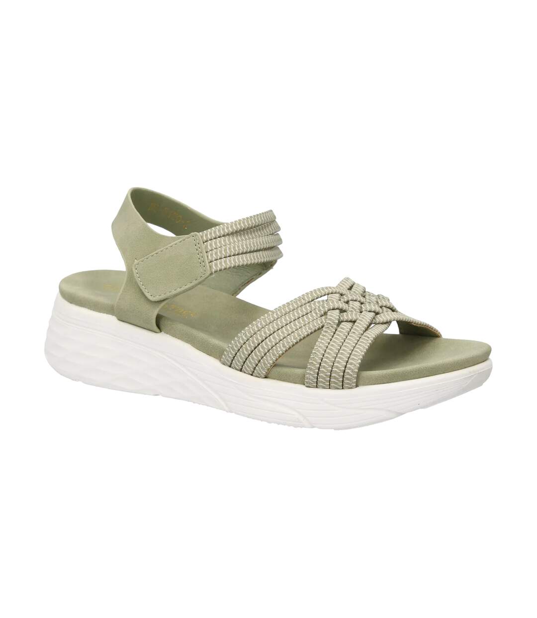 Womens/ladies Eletta Crossover Strap Sandals Sage Green Cipriata-1