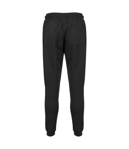 Mens Cuffed Ankle Jogging Bottoms Black Iron Mountain