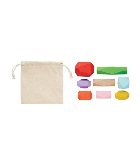 Pack of 8  Dolmen wood stacking rocks  one size multicoloured MidOcean
