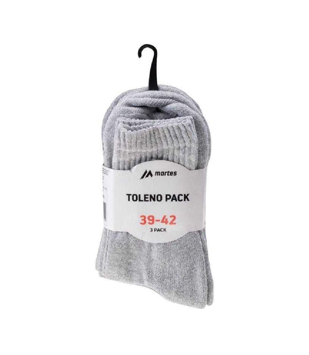 Pack Of 3  Unisex Adult Toleno Logo Ankle Socks  Grey Martes-2