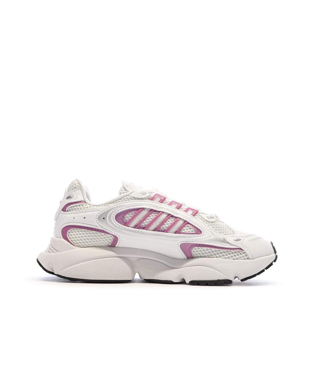 Baskets blanches/roses femme adidas ozmillen-2