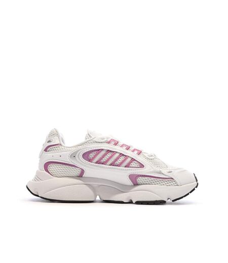 Baskets blanches/roses femme adidas ozmillen