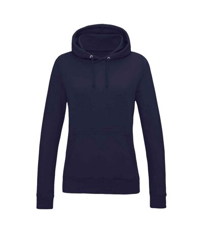 Sweat à capuche college femme bleu marine oxford Awdis