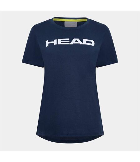 Womens/ladies Lucy Jersey Crew Neck Short-sleeved T-shirt Dark Blue Head