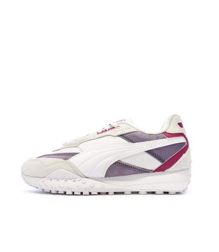 Baskets blanches/violettes femme puma blktop