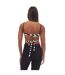 Womens/ladies Zebra Print Bralette White Black Off White-2