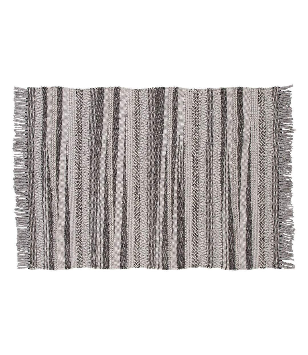 Tapis Déco en Laine Alwar 170x240cm Gris Foncé-1