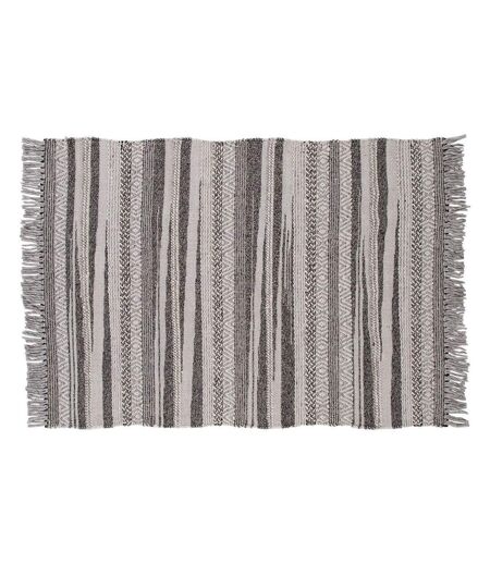 Tapis Déco en Laine Alwar 170x240cm Gris Foncé