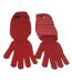 Womens/ladies Puffer Gloves Rio Red Parajumpers-1