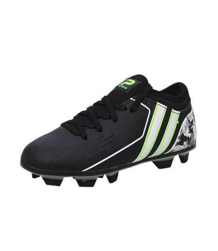 Childrens/kids Camouflage Football Boots Black Patrick