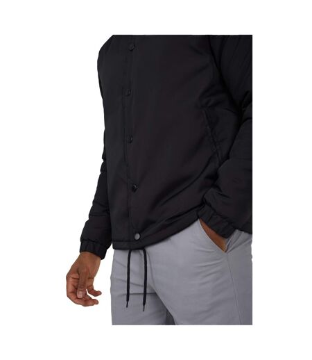 Mens Padded Coach Jacket Black Brave Soul