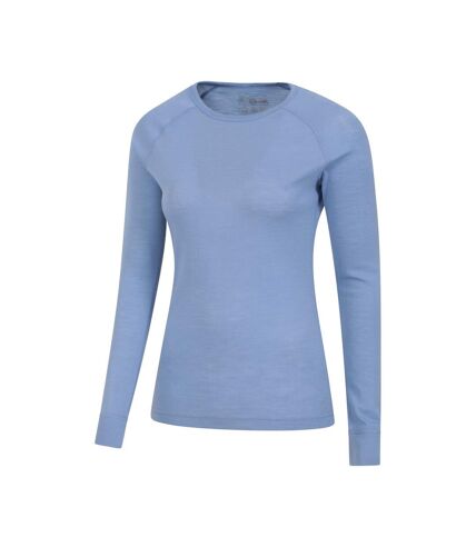 Haut thermique merino femme bleu Mountain Warehouse