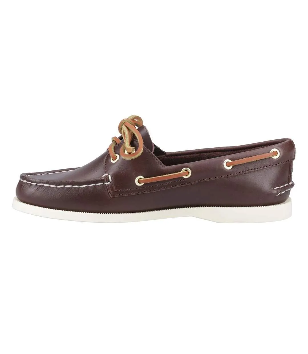 Mens Authentic Leather 2 Eyelet Boat Shoes Brown Sperry-3