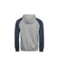 Mens Unlabeled Two Tone Relaxed Fit Raglan Hoodie Heather Grey Ink Tee Jays-2